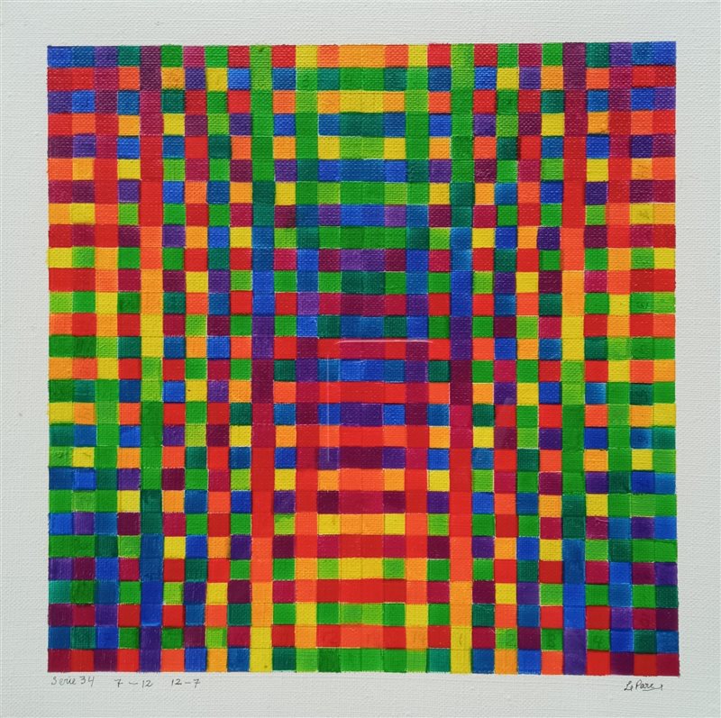 JULIO LE PARC Serie 34  7-12  12-7, primi anni '70