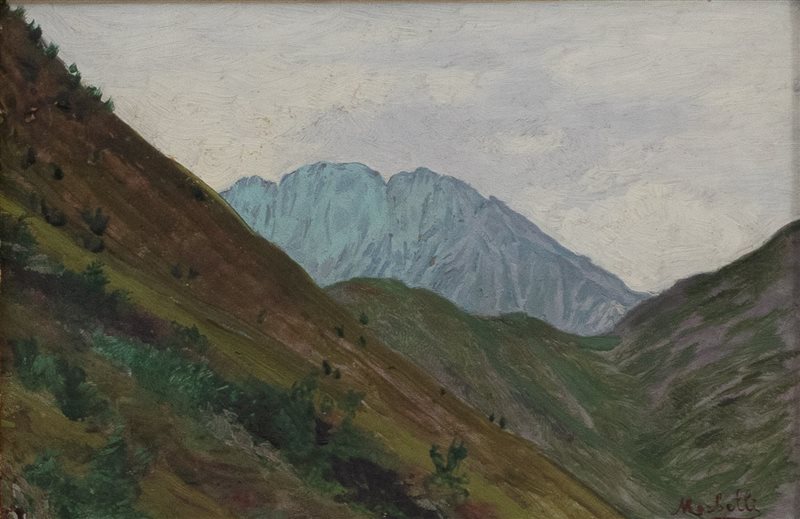 ANGELO MORBELLI Paesaggio Montano