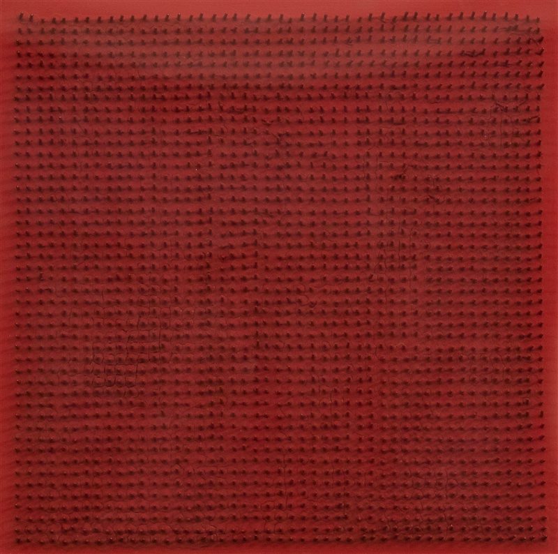 BERNARD AUBERTIN Tableau clous, 1970