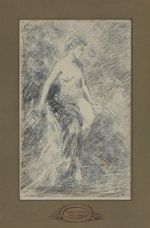 HENRI FANTIN-LATOUR Nu assis drape