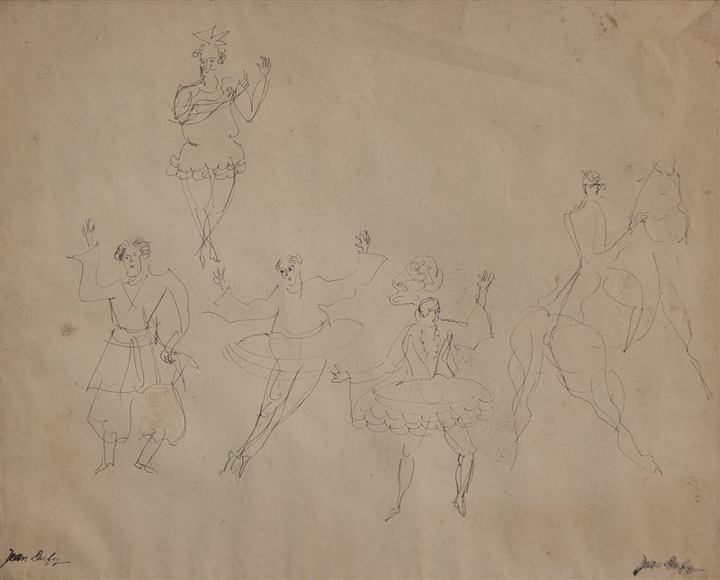 JEAN DUFY Etude pour la Cirque