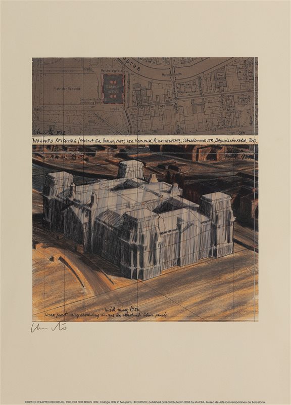 CHRISTO Wrapped Reickstag, Project for Berlin, 2003