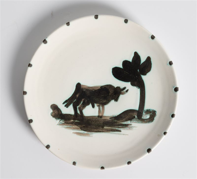 PABLO PICASSO Taureau sous l'arbre, 1952