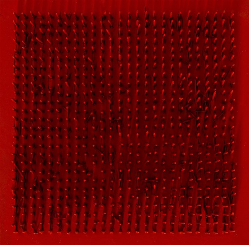 BERNARD AUBERTIN Tableau clous, 1971