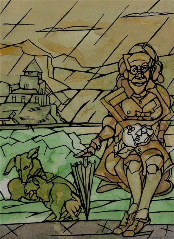 VALERIO ADAMI Pioggia nel Vallese-Raron, 2013