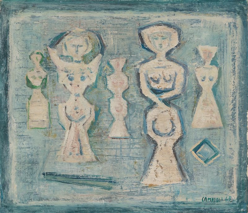 MASSIMO CAMPIGLI La passeggiata in blu, 1965