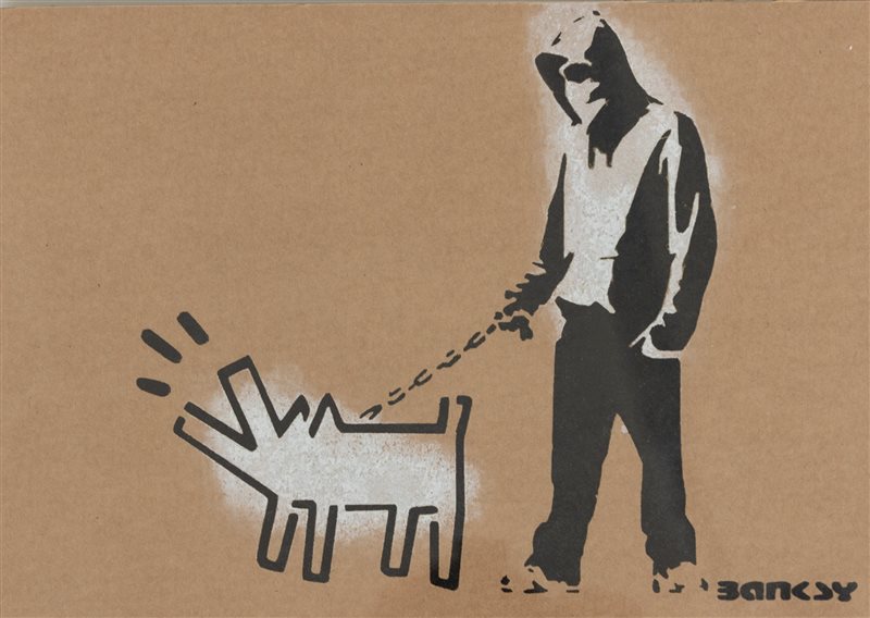 BANKSY Haring Dog (Dismaland)