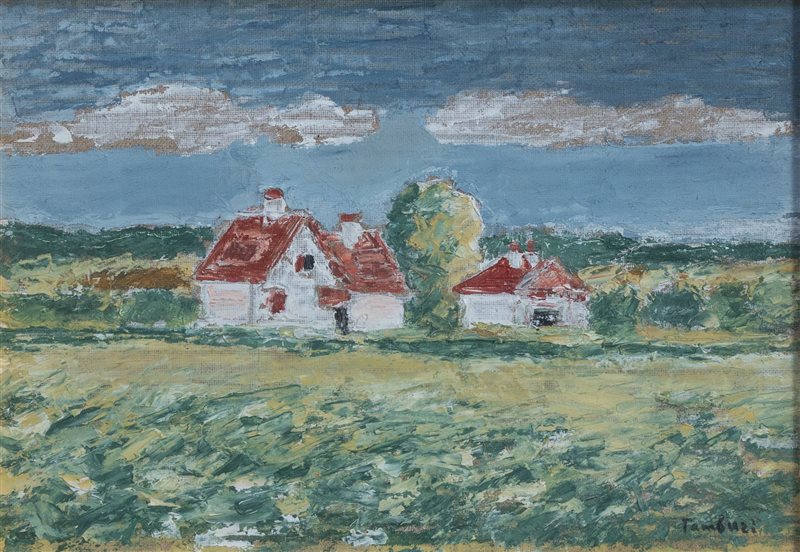 ORFEO TAMBURI Due casette a Chartrettes, 1968