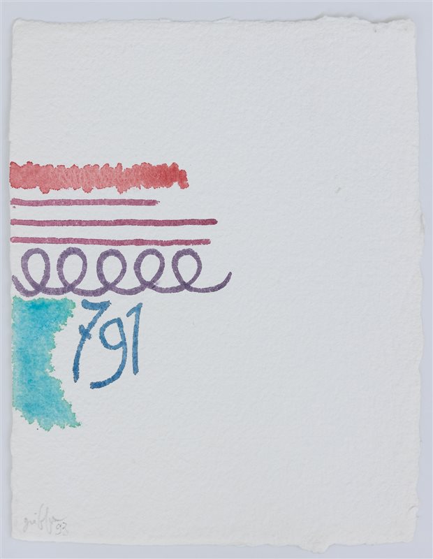 GIORGIO GRIFFA Tre linee con arabesco, 1993