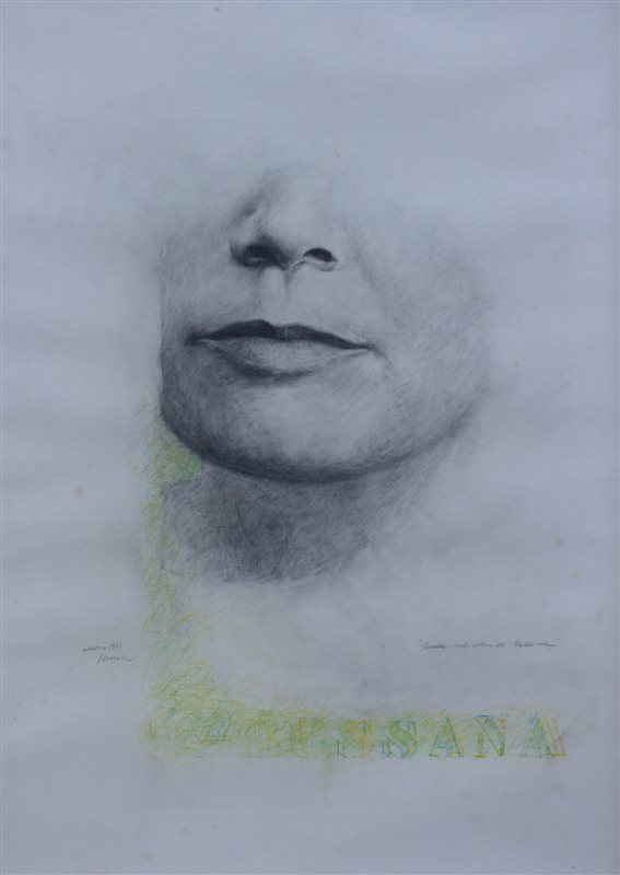 FRANCO SARNARI Analisi del volto di Rossana, 1971