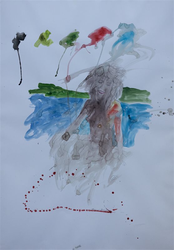 FRANCO ANGELI Al mare, primi anni '70