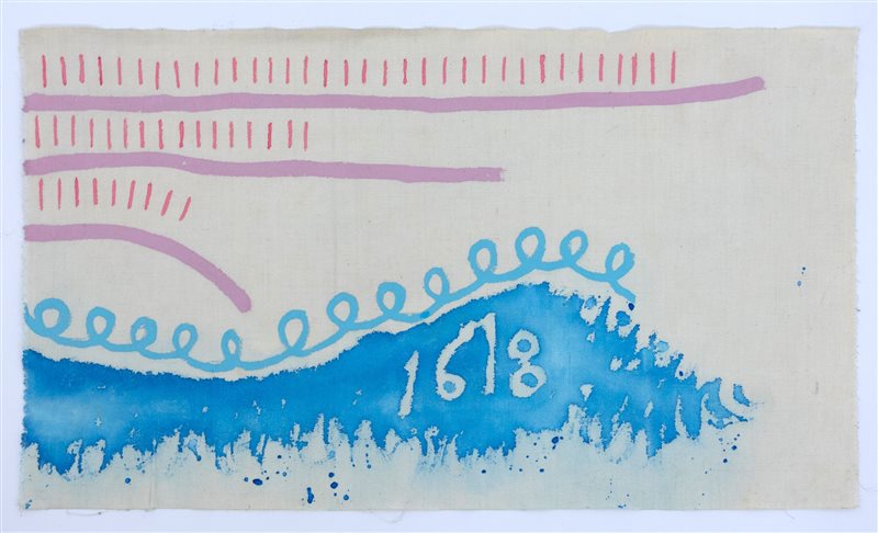 GIORGIO GRIFFA Tre linee con arabesco, 2001