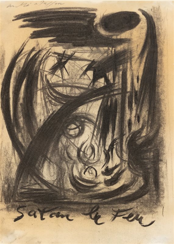 ANDRE' MASSON Satan le feu, ca. 1946