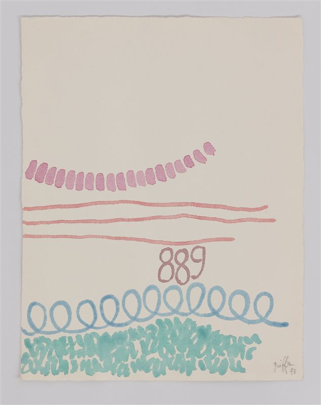 GIORGIO GRIFFA Tre linee con arabesco, 1993