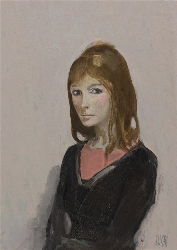 ALBERTO SUGHI Ritratto di giovane donna, ca. 1965