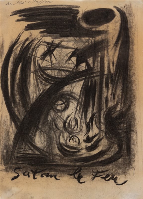 ANDRE' MASSON Satan le feu, ca 1946