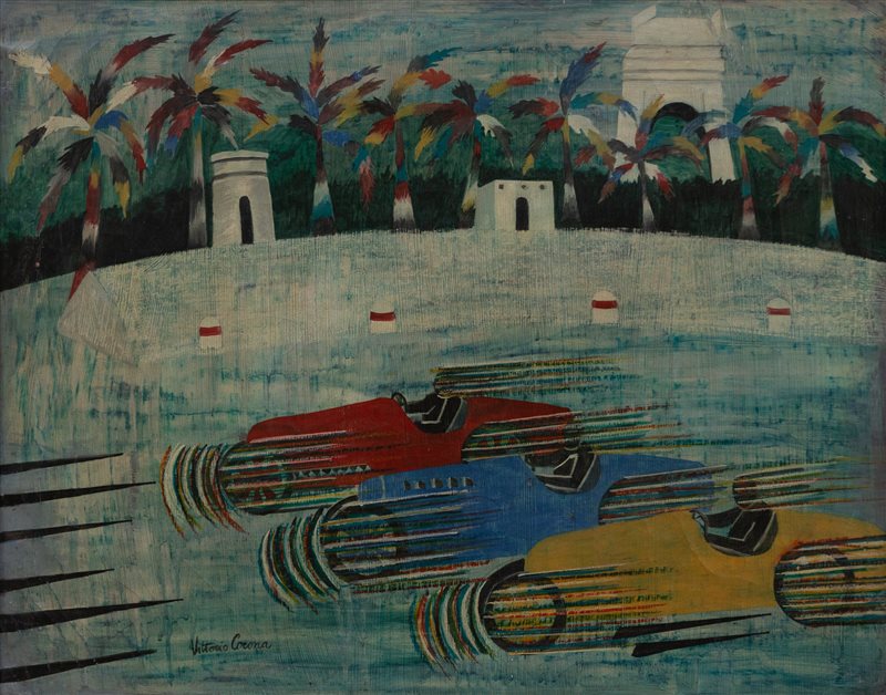 VITTORIO CORONA Corsa nelle saline, 1930 c.a.