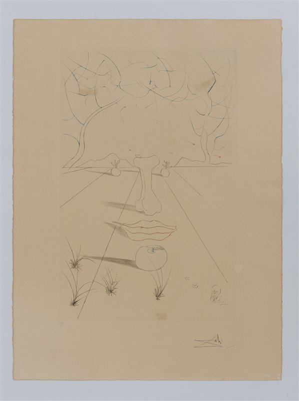 SALVADOR DALI Visage surrealiste