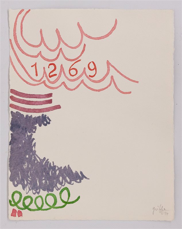 GIORGIO GRIFFA Tre linee con arabesco 1269, 1994