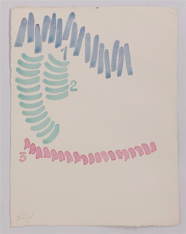 GIORGIO GRIFFA Tre segni, 2002