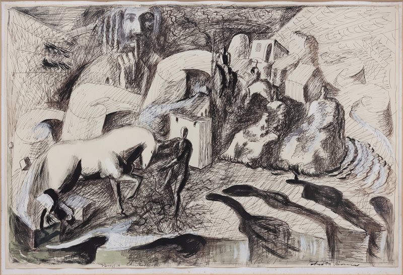 ROBERTO BARNI Primo paesaggio Chisciottesco, 1985