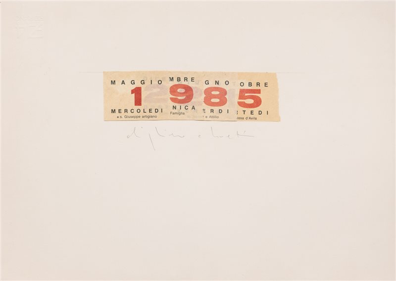 ALIGHIERO BOETTI Calendario, 1985