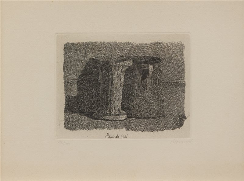 GIORGIO MORANDI Piccola natura con tre oggetti, 1961