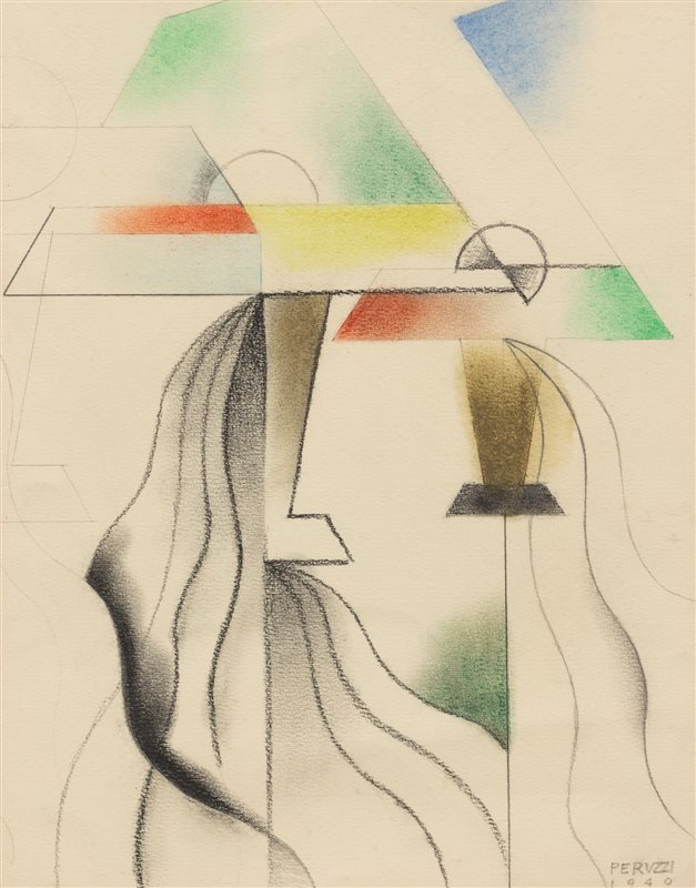 OSVALDO PERUZZI Aeropittura, 1940
