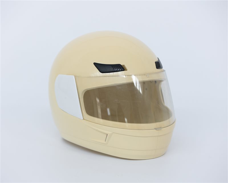 CARL ANDRE White crash helmet, 1993