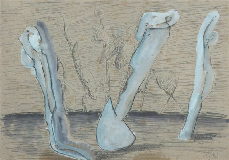 MARKUS LUPERTZ Senza titolo, 1987