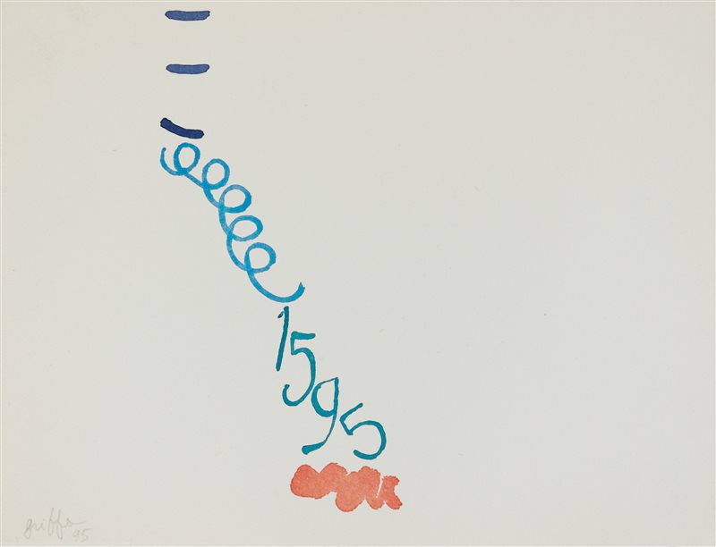 GIORGIO GRIFFA Tre segni con arabesco 1595, 1995